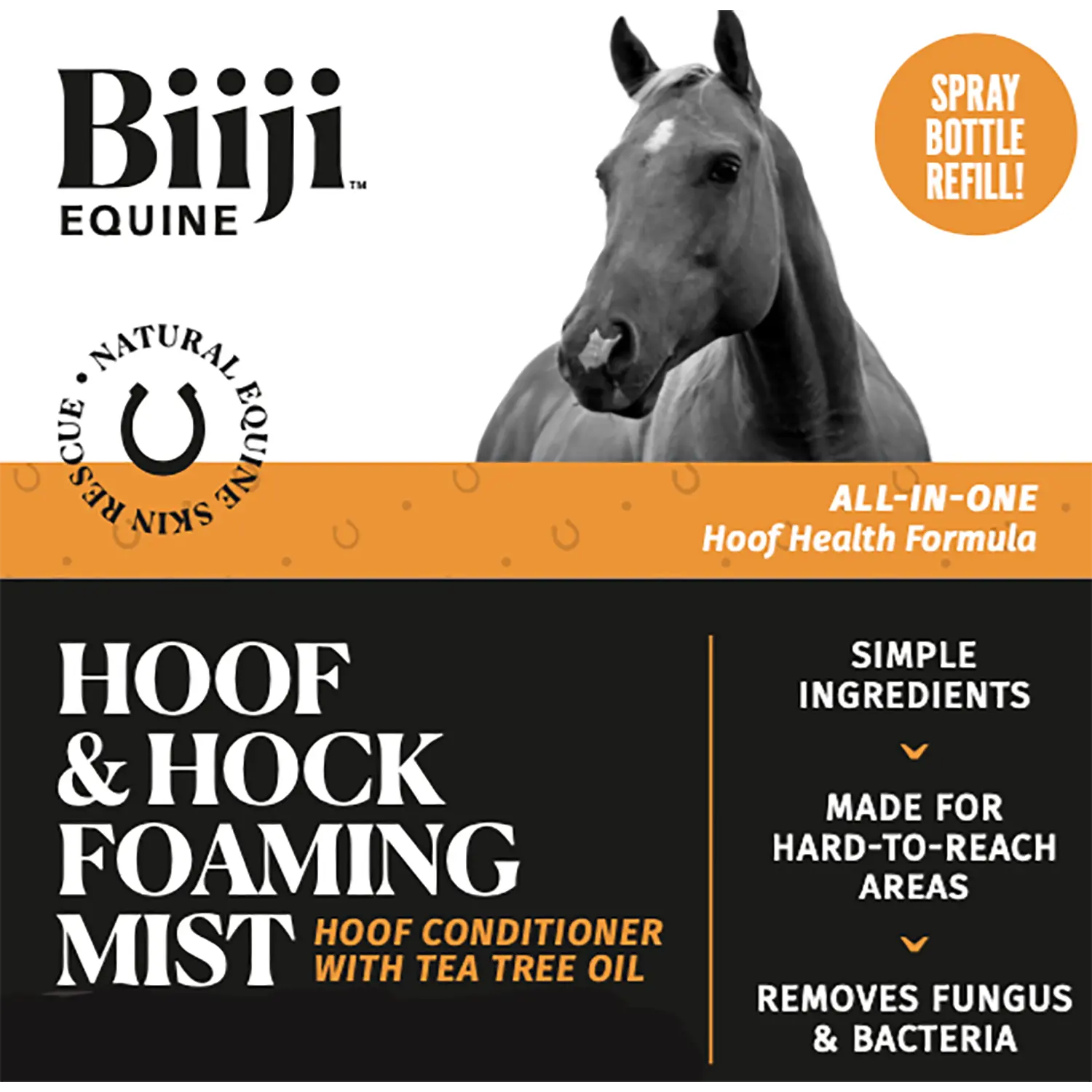 Hoof & Hock Foaming Mist bulk bottle label