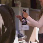 One spray bottle of Biiji Equine Post Workout Grooming Aid for Horses in use